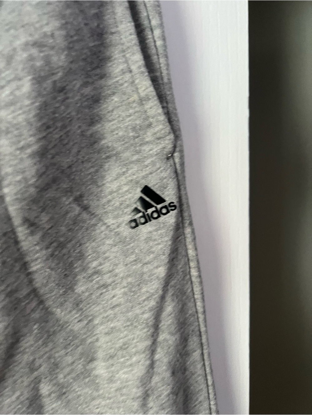 adidas Youth Gray Heather Jogger Sweatpants - Picture 2 of 3